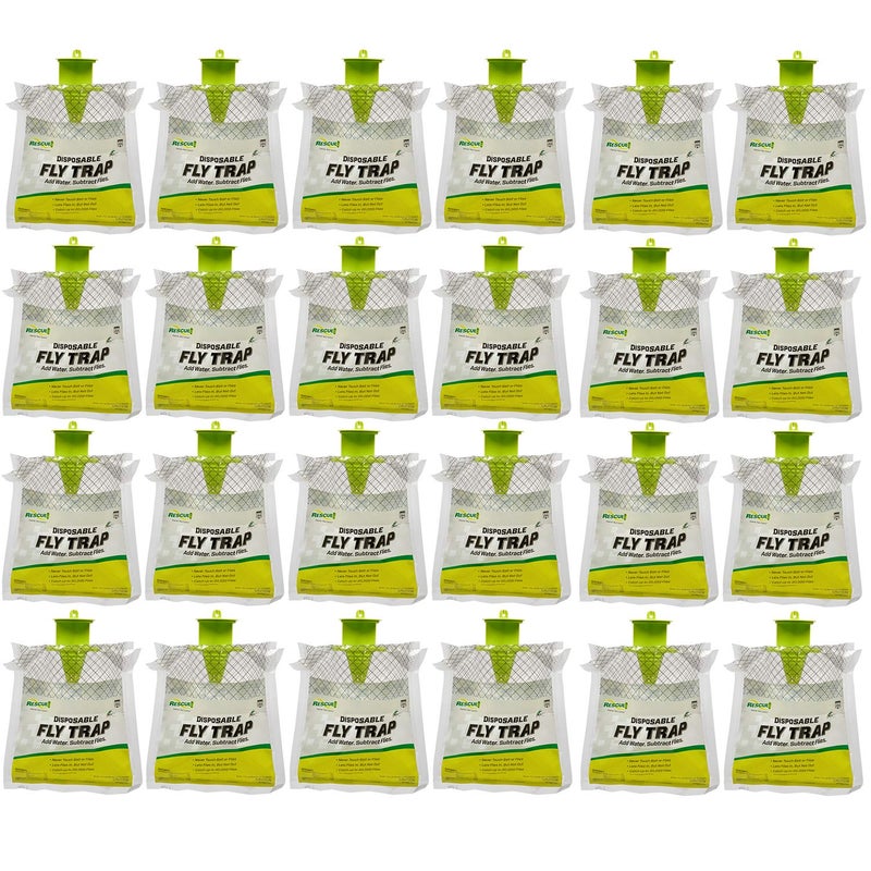 RESCUE! Outdoor Disposable Hanging Fly Trap - 24 Traps - Image 1